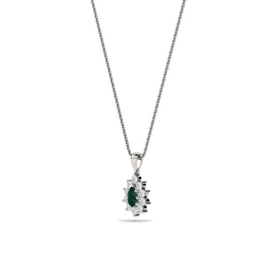 Emerald and Diamond Pendant