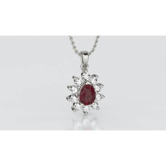 Ruby and Diamond Pendant