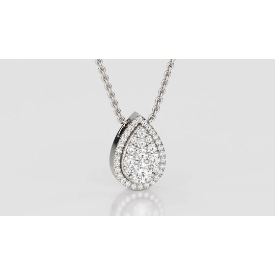 0.50ct Cluster Round Diamond Designer Pendant