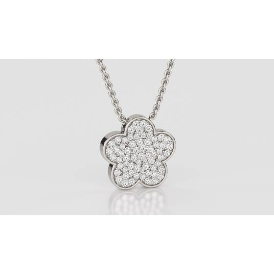 1.00ct Cluster Round Diamond Designer Pendant