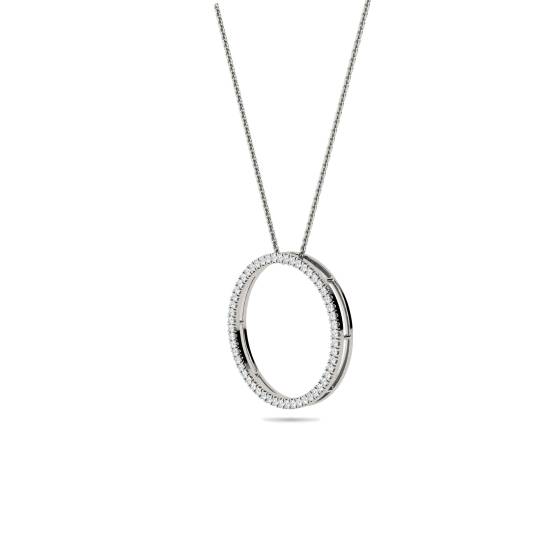 0.50ct Pave Set Round Diamond Designer Pendant