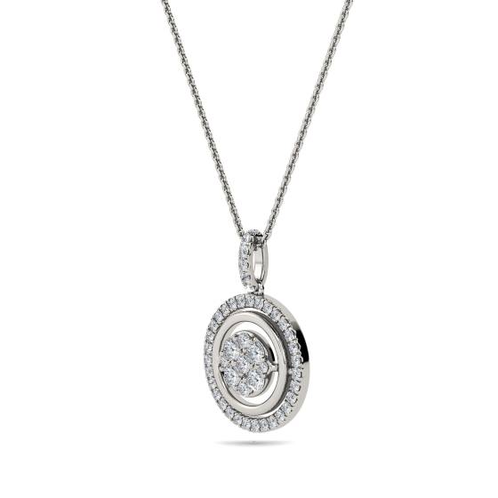 Movable Round Diamond Designer Pendant