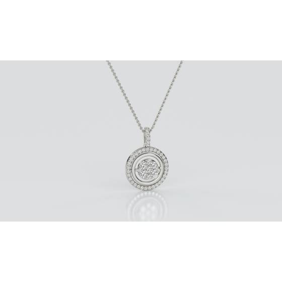 Movable Round Diamond Designer Pendant