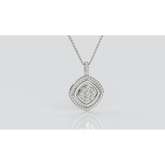 Movable Round Diamond Designer Pendant