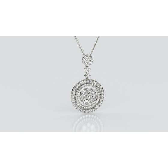 Movable Round Diamond Designer Pendant