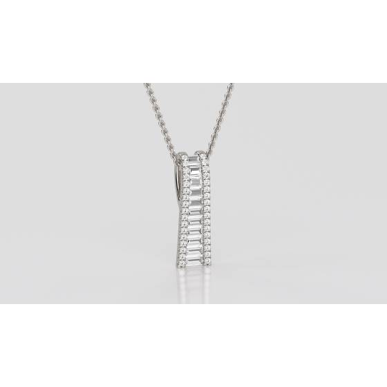 Classic Round Diamond Journey Pendant