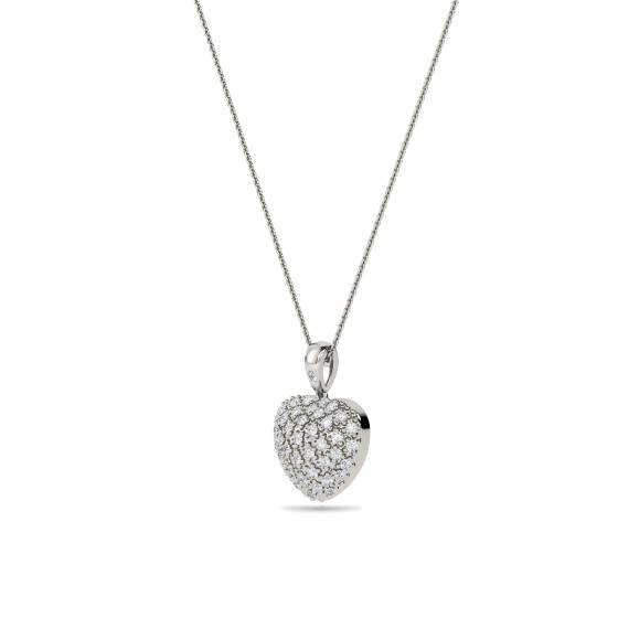 0.20ct Classic Round Diamond Heart Pendant