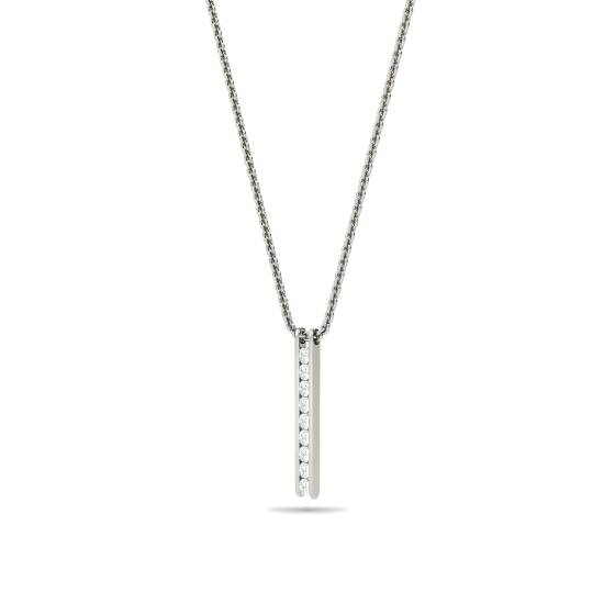 Round Diamond Drop Pendant