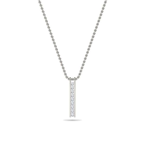 Round Diamond Drop Pendant