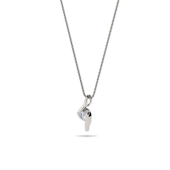 Stylish Round Diamond Solitaire Pendant