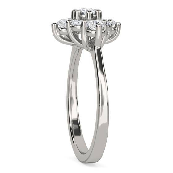 Round Diamond Cluster Ring