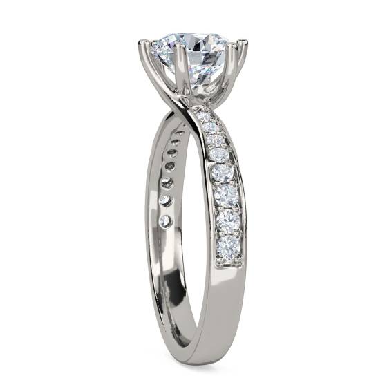Shoulder Set Diamond Engagement Ring