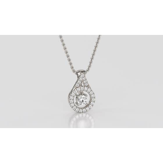 Stylish Round Diamond Designer Pendant