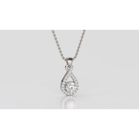 Stylish Round Diamond Designer Pendant
