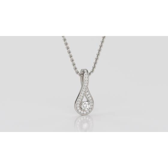 Stylish Round Diamond Designer Pendant