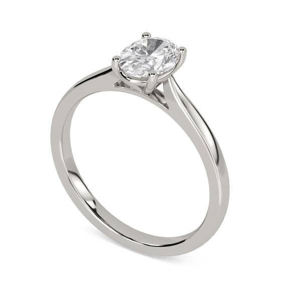Oval Diamond Engagement Ring