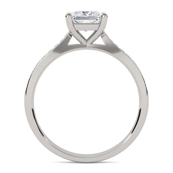 Princess Diamond Shoulder Set Ring