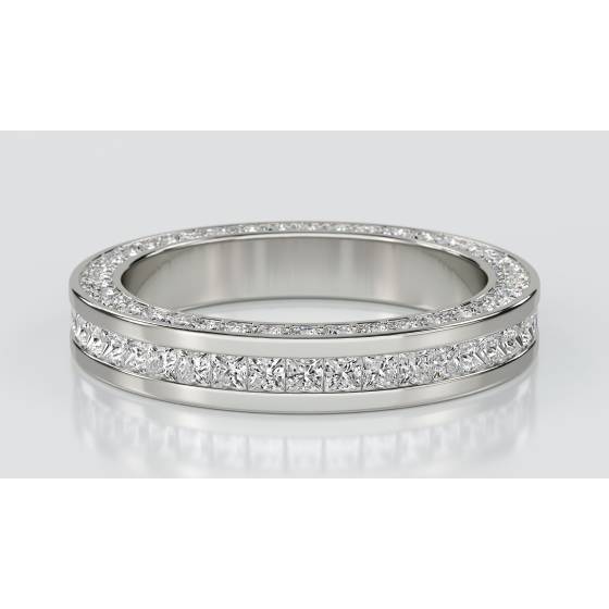 Princess and Round Diamond Full Eternity Ring