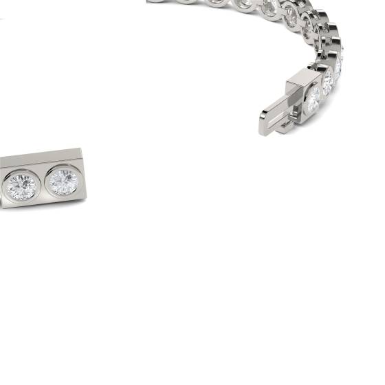 Unique Round Diamond Bezel Set Tennis Bracelet
