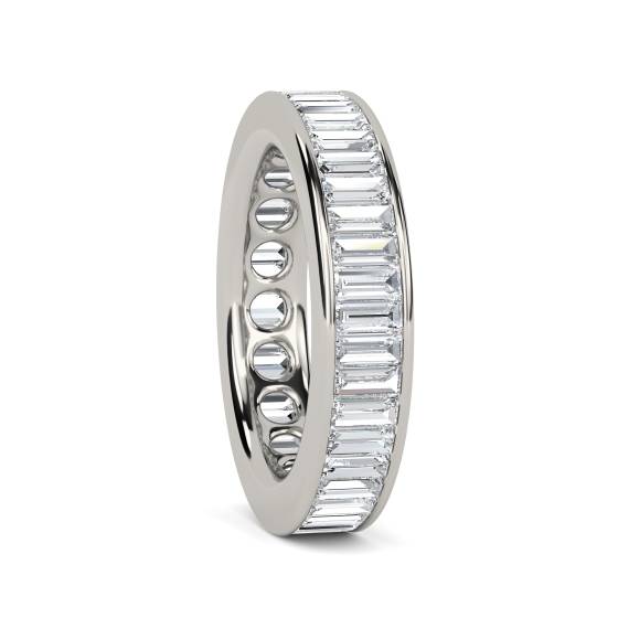 4.50ct VS/E-F Princess Natural Diamond Eternity Ring