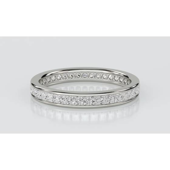 3mm Elegant Princess Diamond Full Eternity Ring