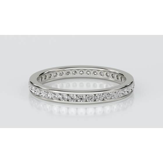 0.50ct VS/E-F Round Natural Diamond Eternity Ring