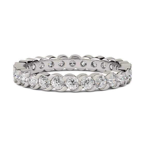 1.03ct VS/E-F Round Natural Diamond Full Eternity Ring