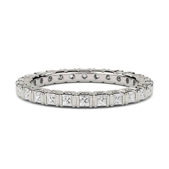 2.5mm Elegant Princess Diamond Full Eternity Ring