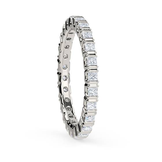 2.5mm Elegant Princess Diamond Full Eternity Ring