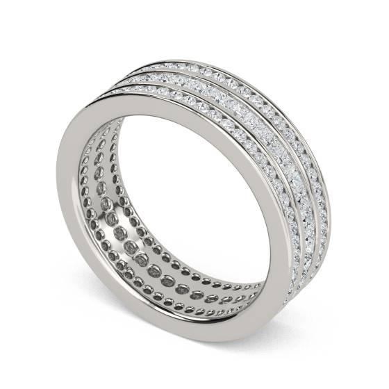 1.50ct 3 Row Diamond Full Eternity and Dress Ring