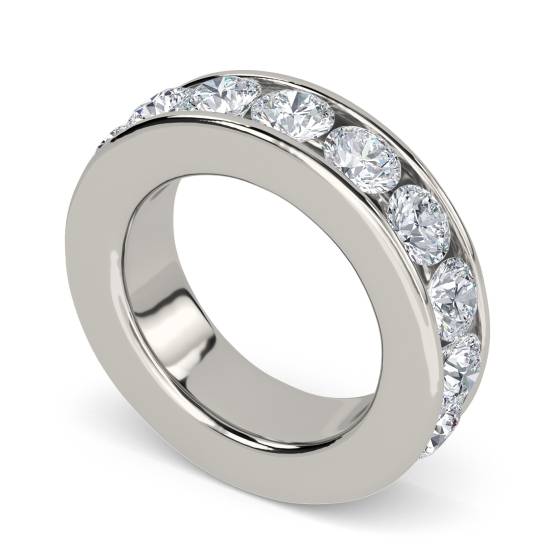 Channel Set Round Eternity Diamond Ring