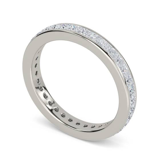Channel Set Princess Eternity Diamond Ring