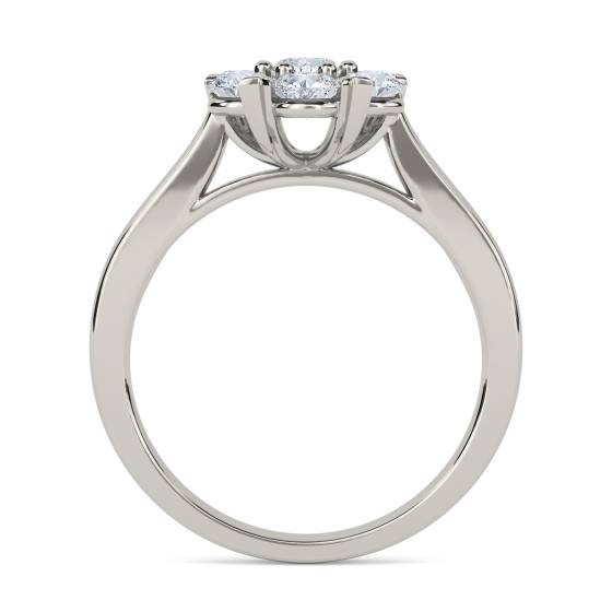 Round Diamond Cluster Ring