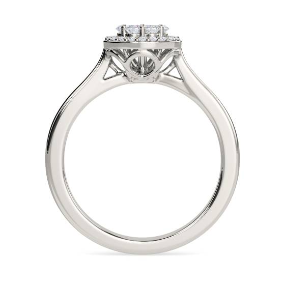 0.25ct Elegant Round Diamond Cluster Ring