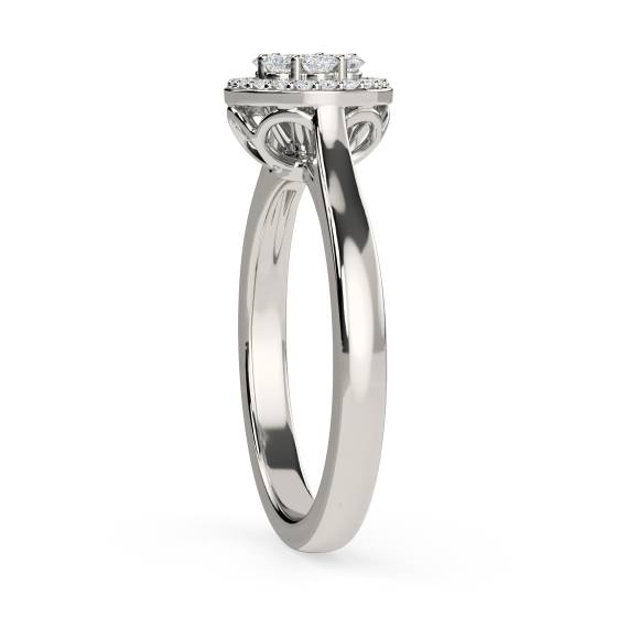0.25ct Elegant Round Diamond Cluster Ring