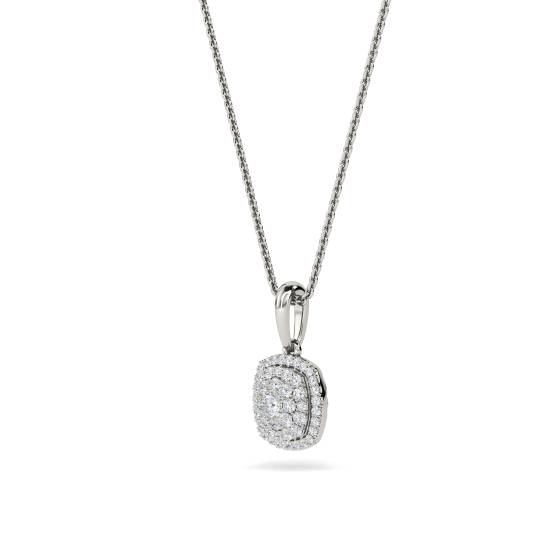 Round Diamond Cluster Pendant