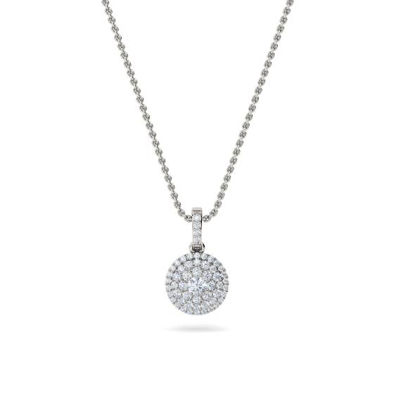 Round Diamond Cluster Pendant