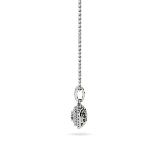 Round Diamond Cluster Pendant
