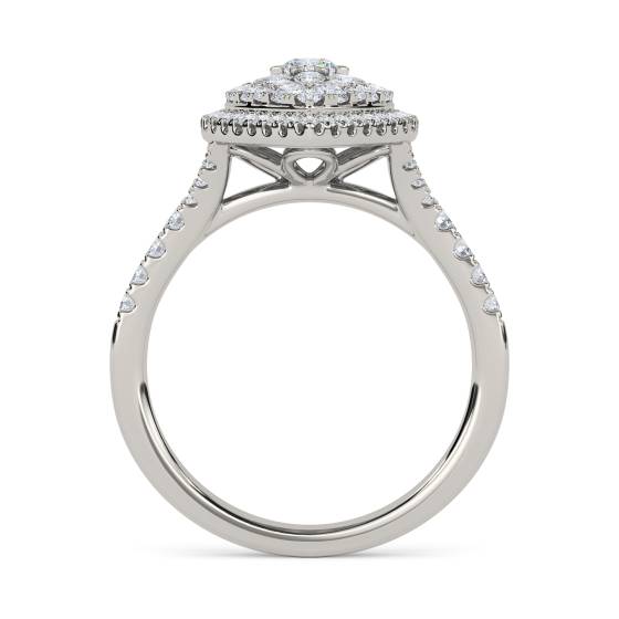 Round Diamond Cluster Ring