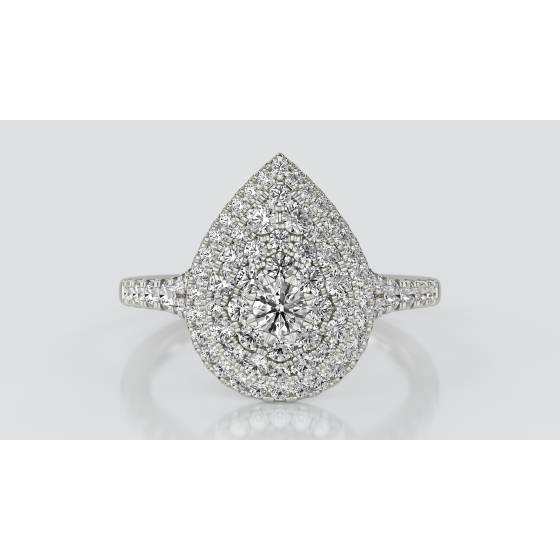 Round Diamond Cluster Ring