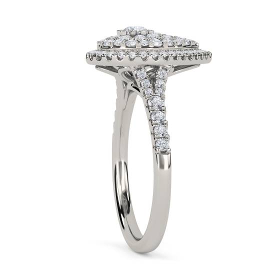 Round Diamond Cluster Ring