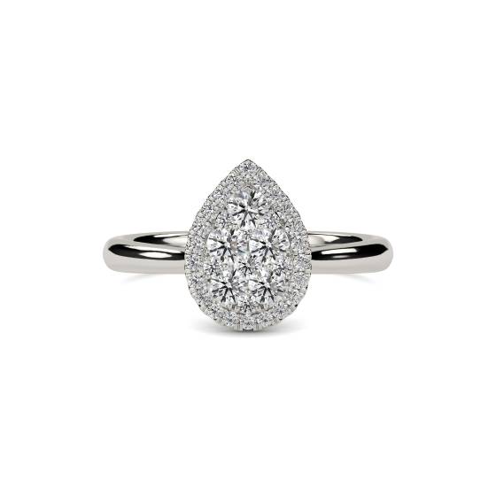 0.50ct Elegant Round Diamond Cluster Ring
