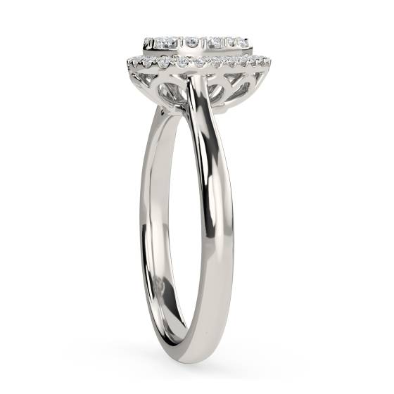 0.50ct Elegant Round Diamond Cluster Ring