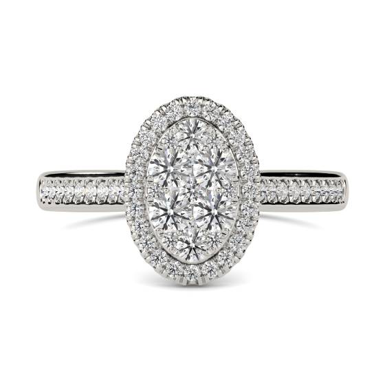 0.50ct Elegant Round Diamond Cluster Ring