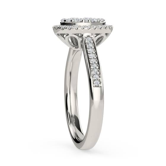0.50ct Elegant Round Diamond Cluster Ring