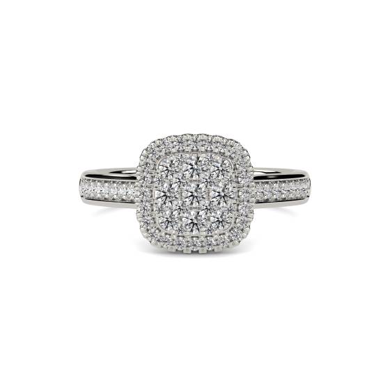 0.50ct Elegant Round Diamond Cluster Ring