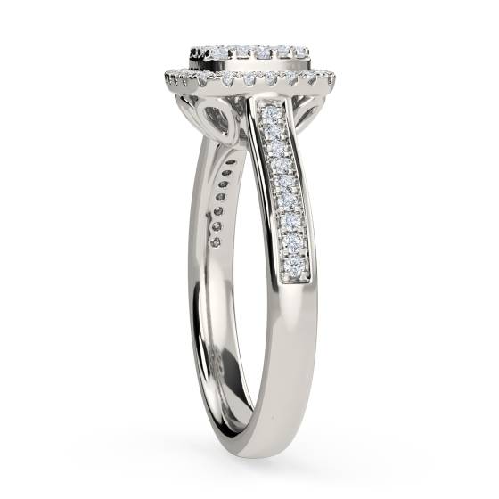 0.50ct Elegant Round Diamond Cluster Ring