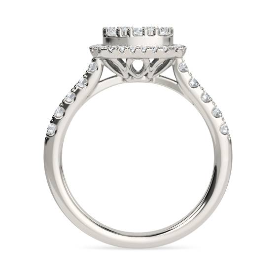 1.00ct Elegant Round Diamond Cluster Ring