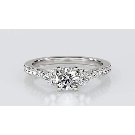 0.80ct SI/H Round Diamond Cluster Ring