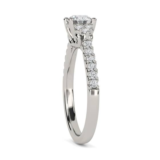 0.80ct SI/H Round Diamond Cluster Ring